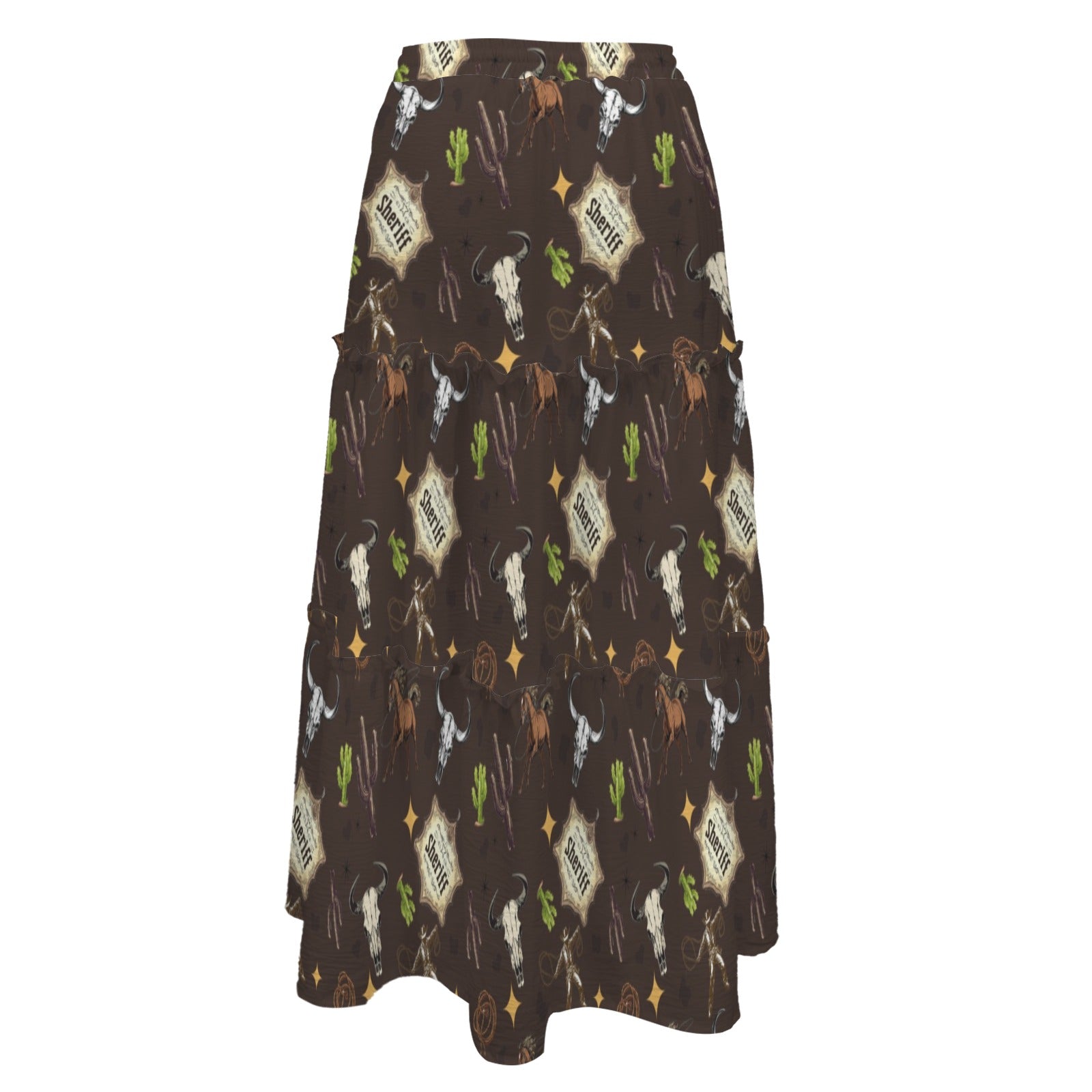 Baha Ranch Western Symbols Tiered Prairie Maxi Skirt by Baha Ranch Western Wear - product image 5