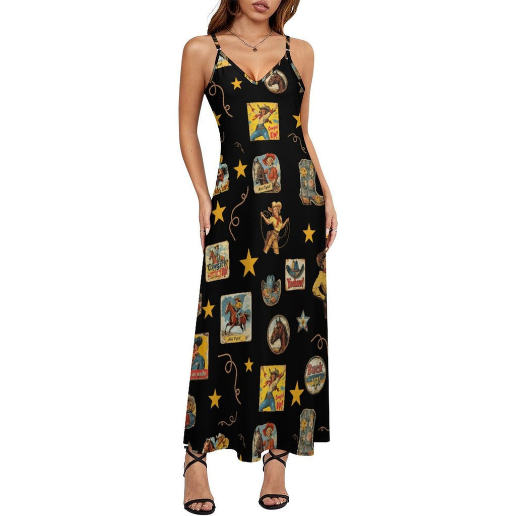 Baha Ranch Vintage Cowgirl Collage Western Sun Dress by Baha Ranch Western Wear - product image 3