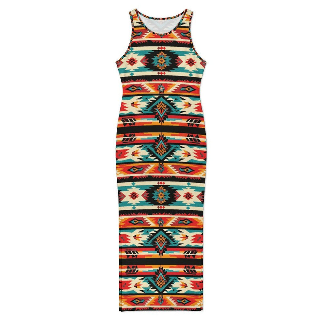 Baha Ranch Santa Fe Sleeveless Bodycon Side Slit Western Maxi Long Dress by Baha Ranch Western Wear - product image 2