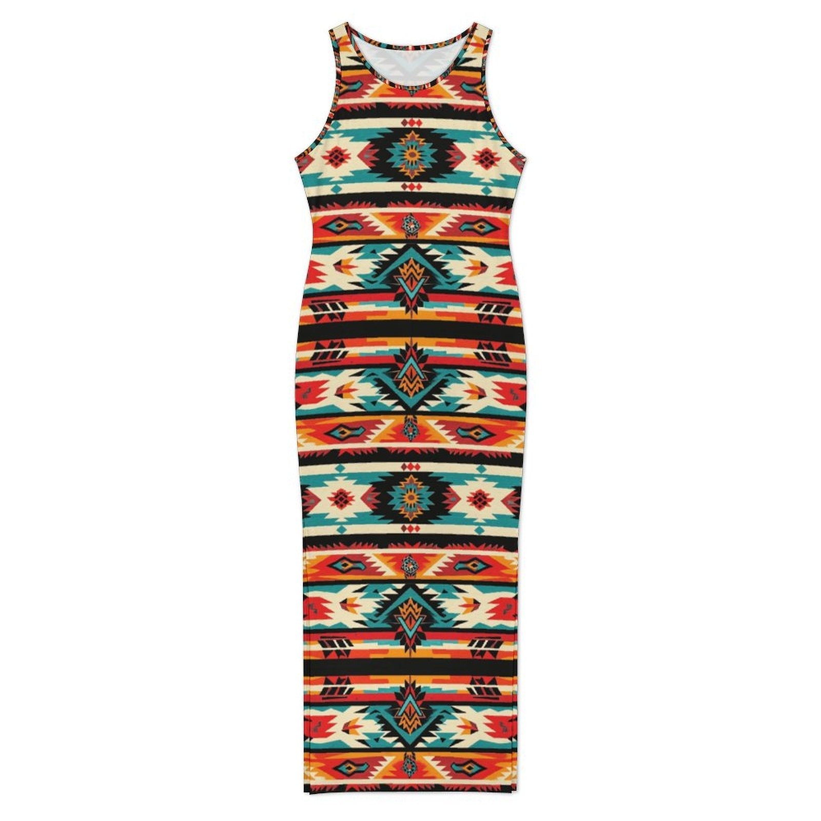 Baha Ranch Santa Fe Sleeveless Bodycon Side Slit Western Maxi Long Dress by Baha Ranch Western Wear - product image 2