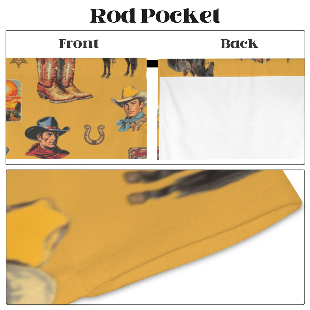 Baha Ranch Vintage Cowboy Collage Western Curtains 52" x 63" Made in America by Baha Ranch Western Wear - product image 4