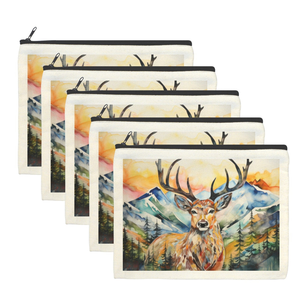 Baha Ranch Painted Buck Cosmetic Bag Pack of 5 Made in America by Baha Ranch Western Wear - product image 2