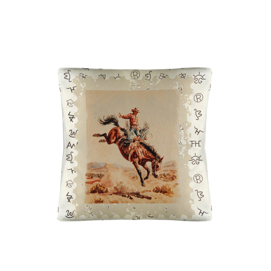 Baha Ranch Vintage Rodeo Stamp Throw Pillow Made in America by Baha Ranch Western Wear - product image 2