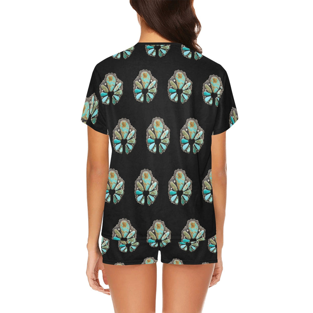 Baha Ranch Turquoise Naja Women's Pajama Short Set by Baha Ranch Western Wear - product image 2
