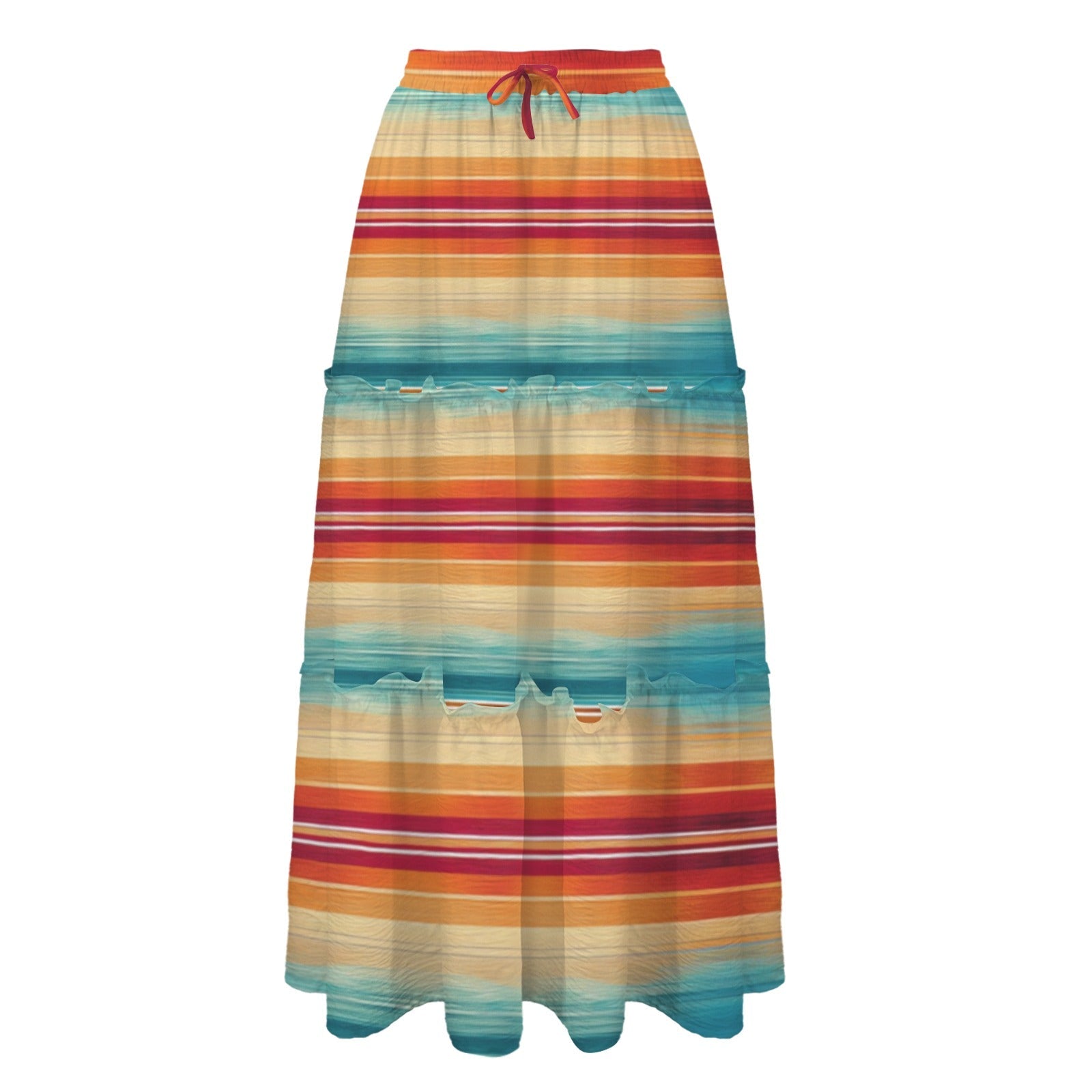 Baha Ranch Colores De Mexico Southwest Serape Tiered Prairie Maxi Skirt by Baha Ranch Western Wear - product image 4