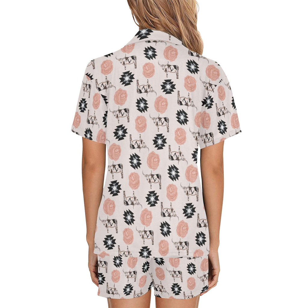 Baha Ranch Longhorn Floral Women's Western Pajama Set by Baha Ranch Western Wear - product image 4