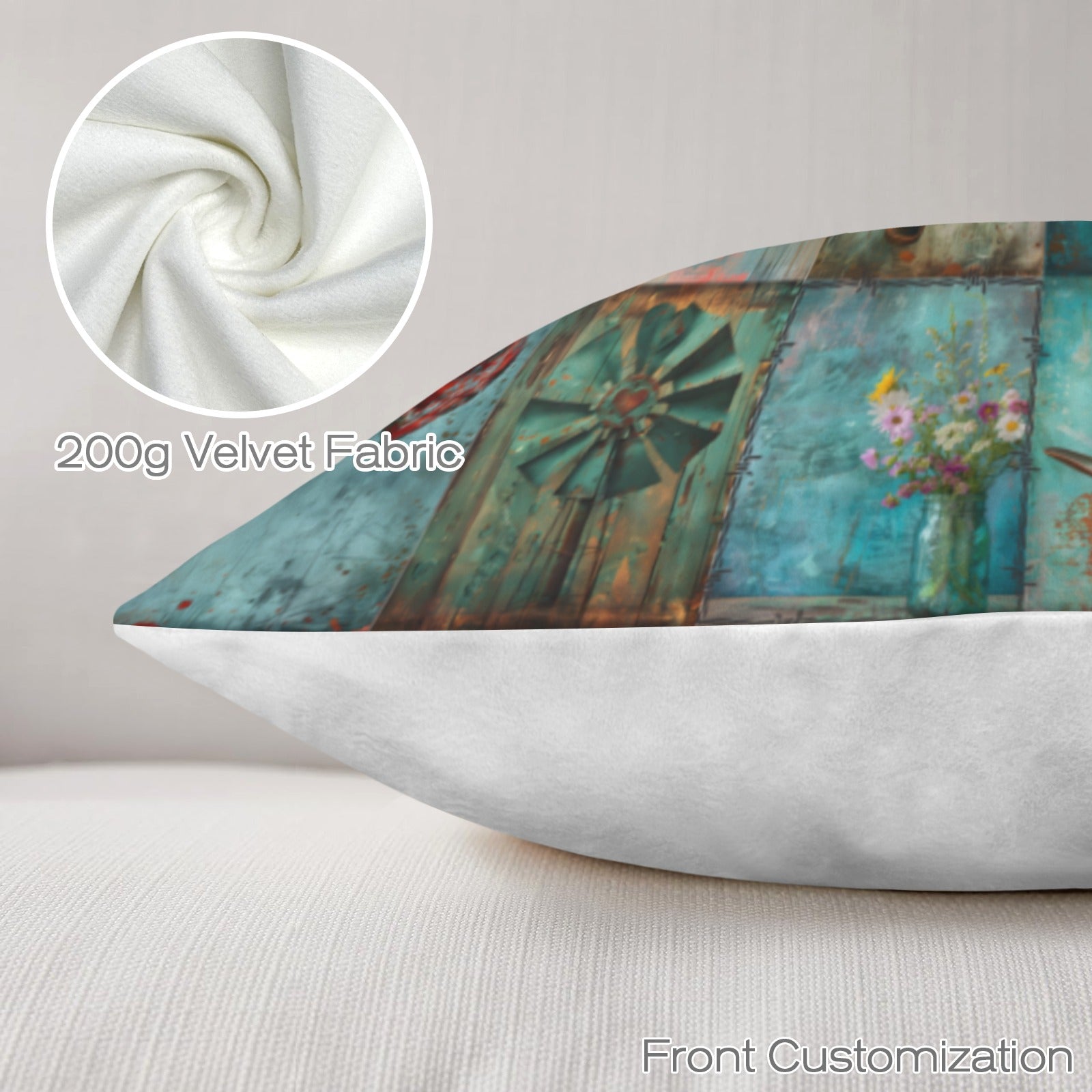 Baha Ranch turquoise Dreams Velvety Soft Pillow Case Made in America by Baha Ranch Western Wear - product image 3