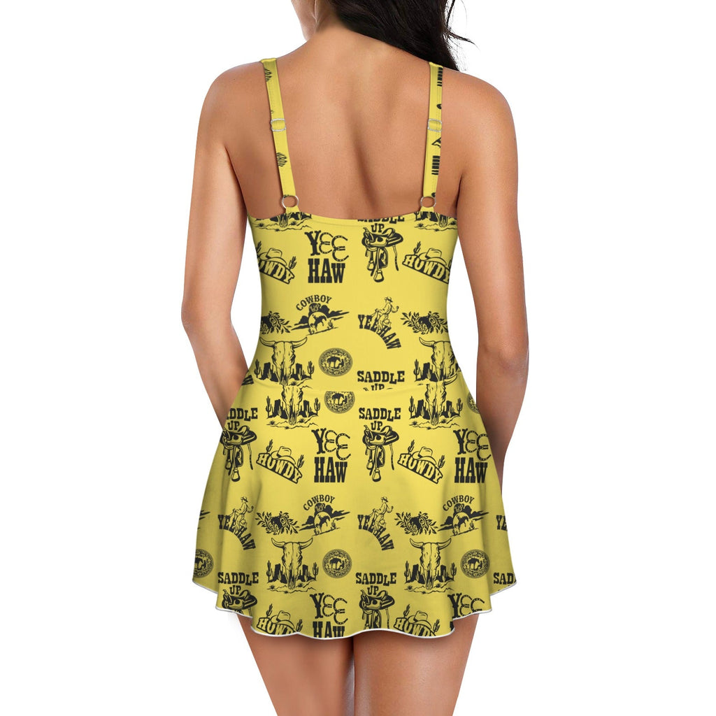 Baha Ranch Cowgirl Graphics Skirted One Piece Swim Suit by Baha Ranch Western Wear - product image 4