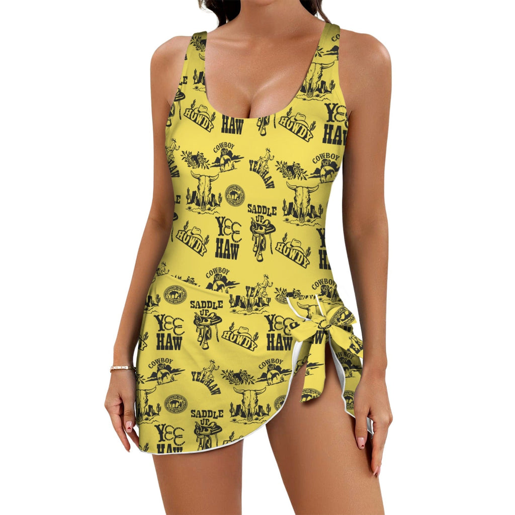 Baha Ranch Cowgirl Graphics Skirted One Piece Swim Suit by Baha Ranch Western Wear
