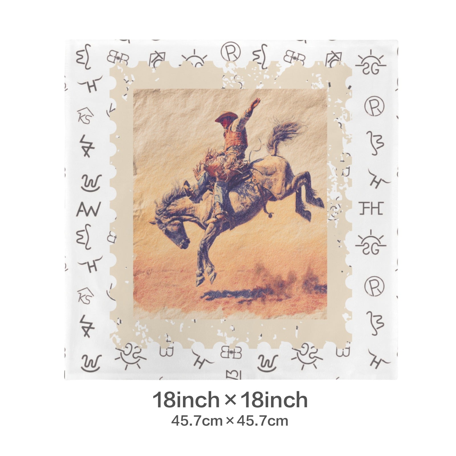 Baha Ranch Stamped Rodeo Cowboy Velvety Soft Pillow Case Made in America by Baha Ranch Western Wear - product image 3