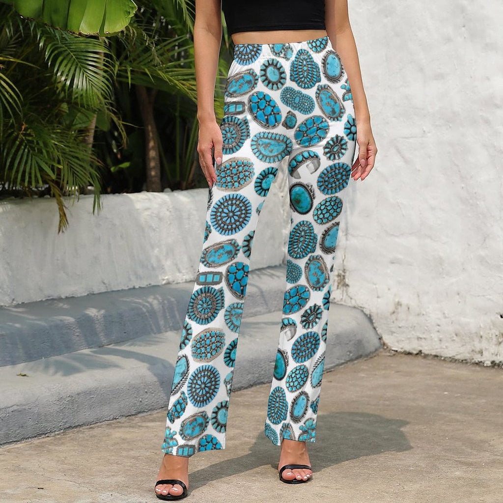 Baha Ranch All Turquoise Flare Pants by Baha Ranch Western Wear - product image 5