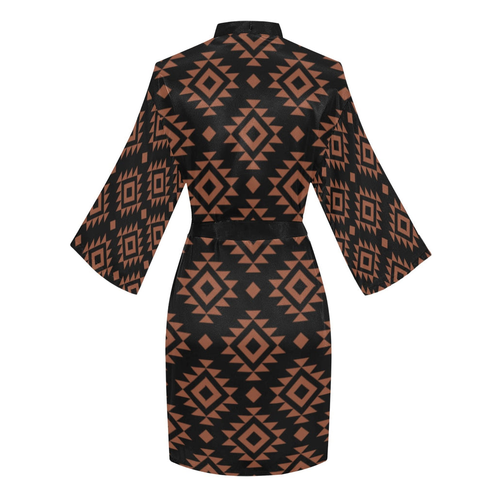 Baha Ranch Brown Black Aztec Women's Lounge Kimono Robe by Baha Ranch Western Wear - product image 4