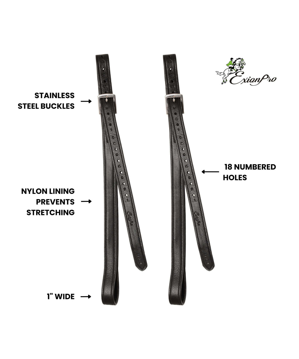 ExionPro Nylon Lined Stirrup Leathers by Bridles & Reins - alternate view 4