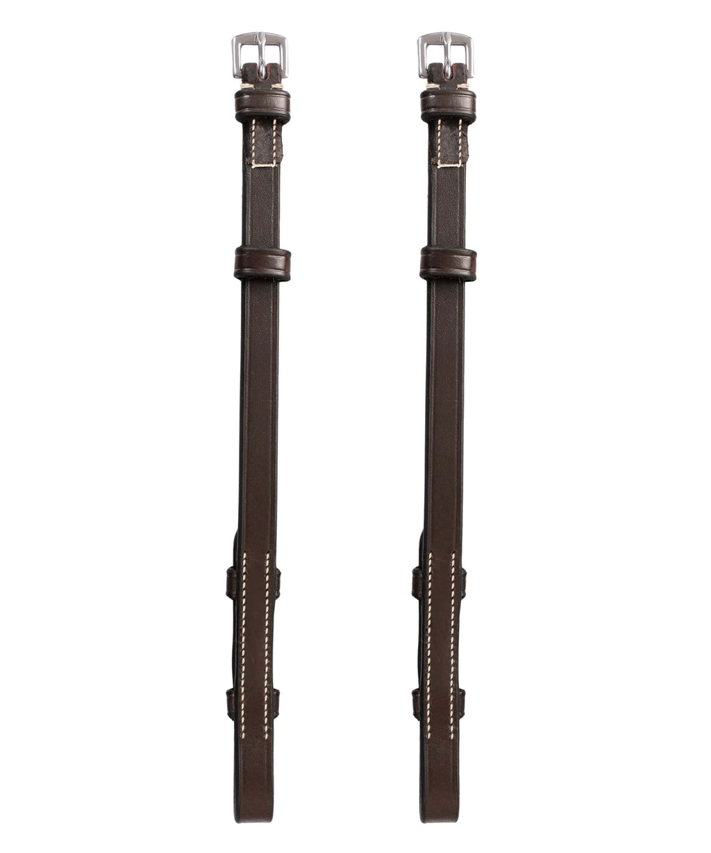 ExionPro Bridle Cheek Pieces With Hook Fastening - White Stitching by Bridles & Reins