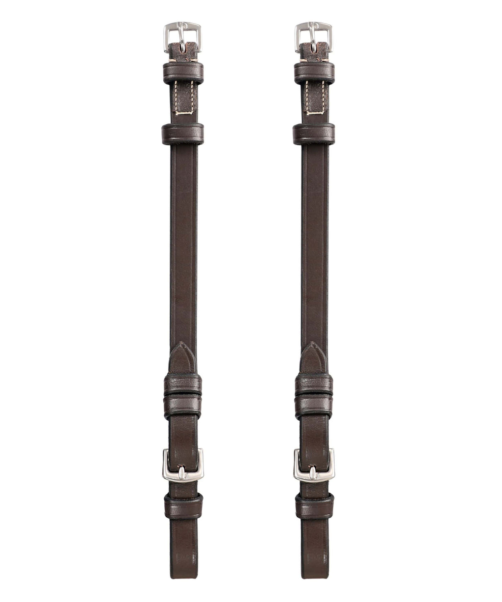 ExionPro Bridle Cheek Pieces With Buckle Fastening - White Stitching by Bridles & Reins