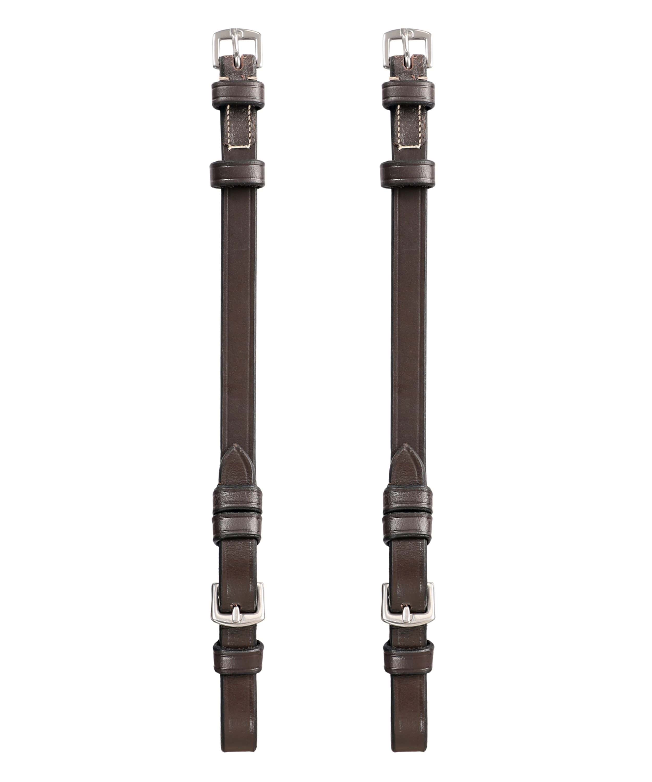 ExionPro Bridle Cheek Pieces With Buckle Fastening - White Stitching by Bridles & Reins