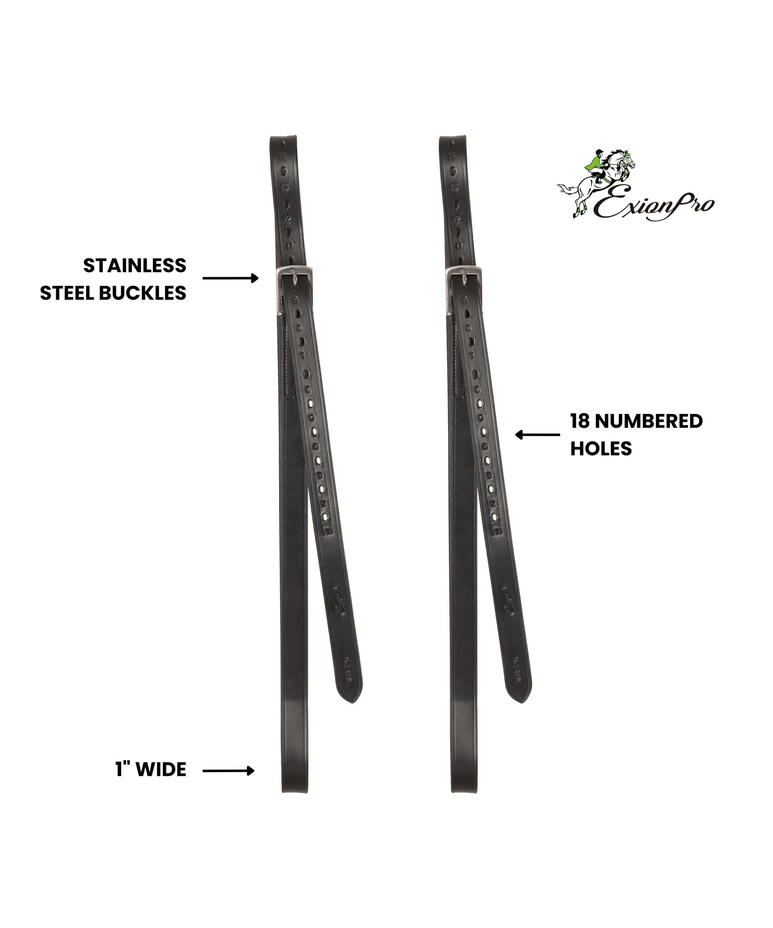 ExionPro Pre-Stretched Stirrup Leathers by Bridles & Reins - alternate view 4