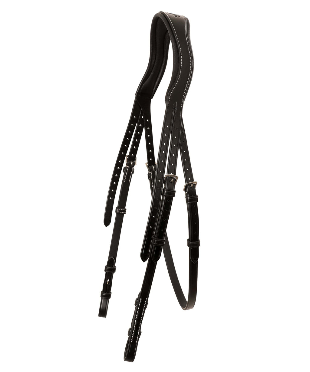 ExionPro 'W-Shaped' Crownpiece - White Stitching by Bridles & Reins