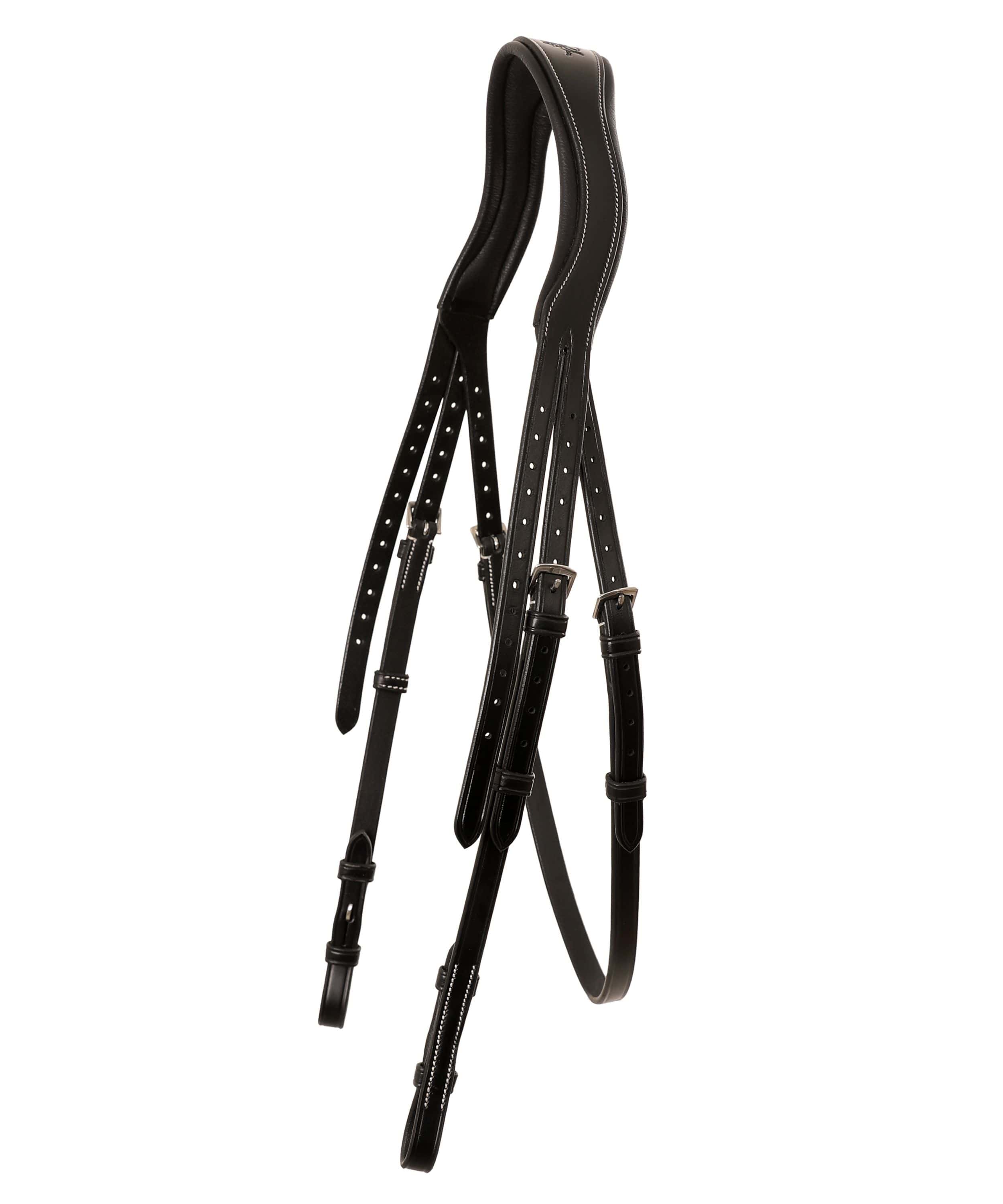 ExionPro 'W-Shaped' Crownpiece - White Stitching by Bridles & Reins