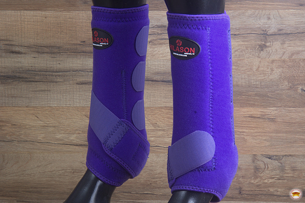 Purple Large HILASON Horse Medicine Sports Boots Rear Hind Leg