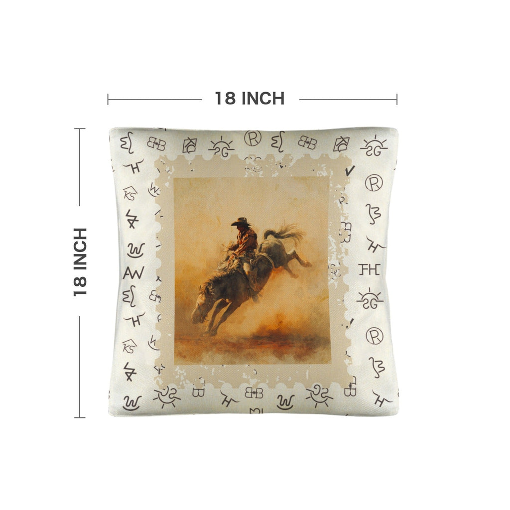 Baha Ranch Vintage Rodeo Stamp Throw Pillow Made in America by Baha Ranch Western Wear - product image 3
