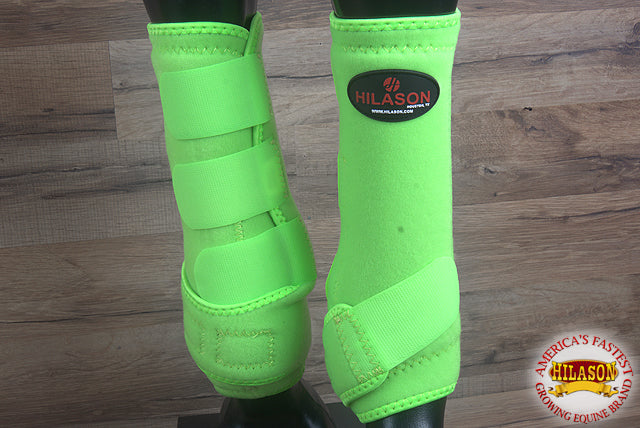 Large Hilason Horse Medicine Sports Boots Rear Hind Leg