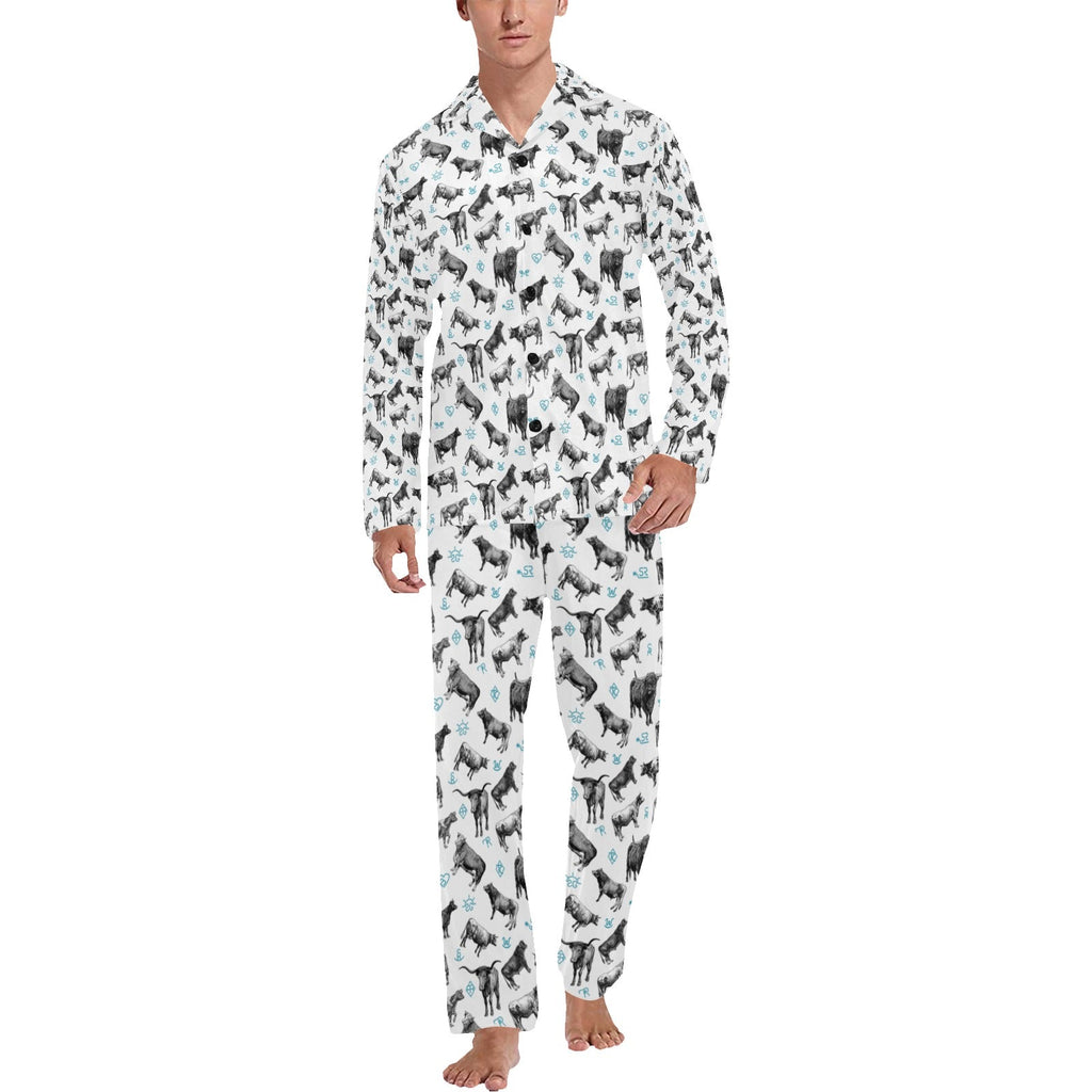 Baha Ranch Cattle and Brands Men's Western Pajama Set by Baha Ranch Western Wear