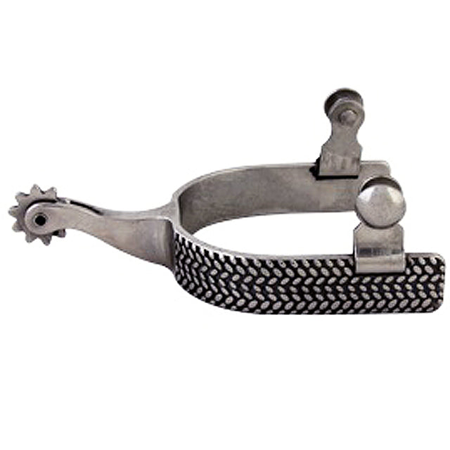 Western SS Rope Wide Rosebud Mens Spurs