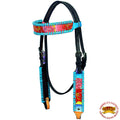 Hilason Western Horse Headstall Bridle American Leather Hand Painted Rose