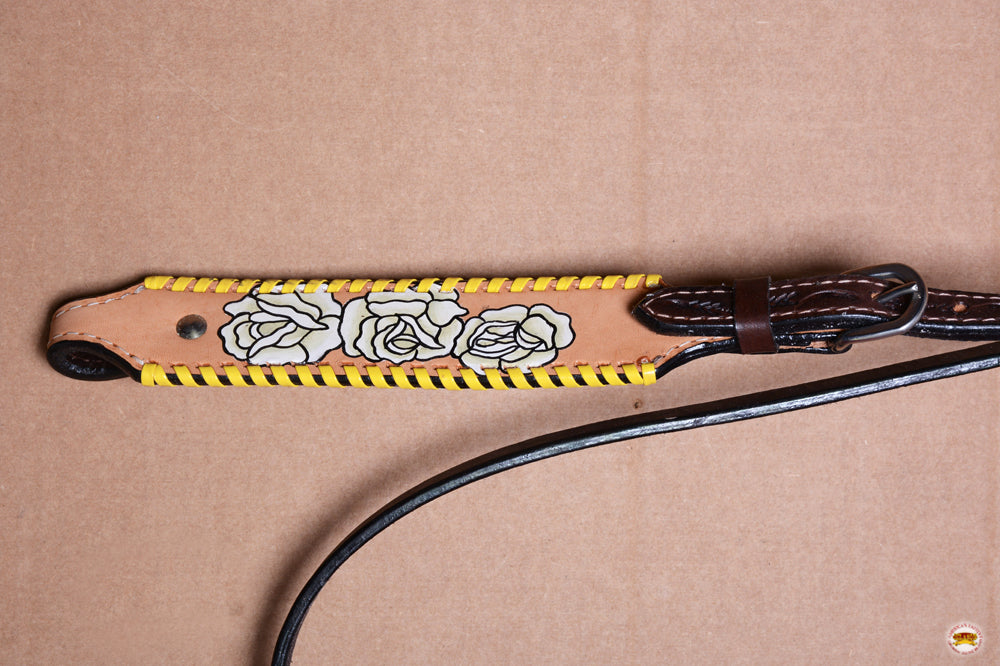 Hilason Western Horse Headstall Bridle American Leather Fringes