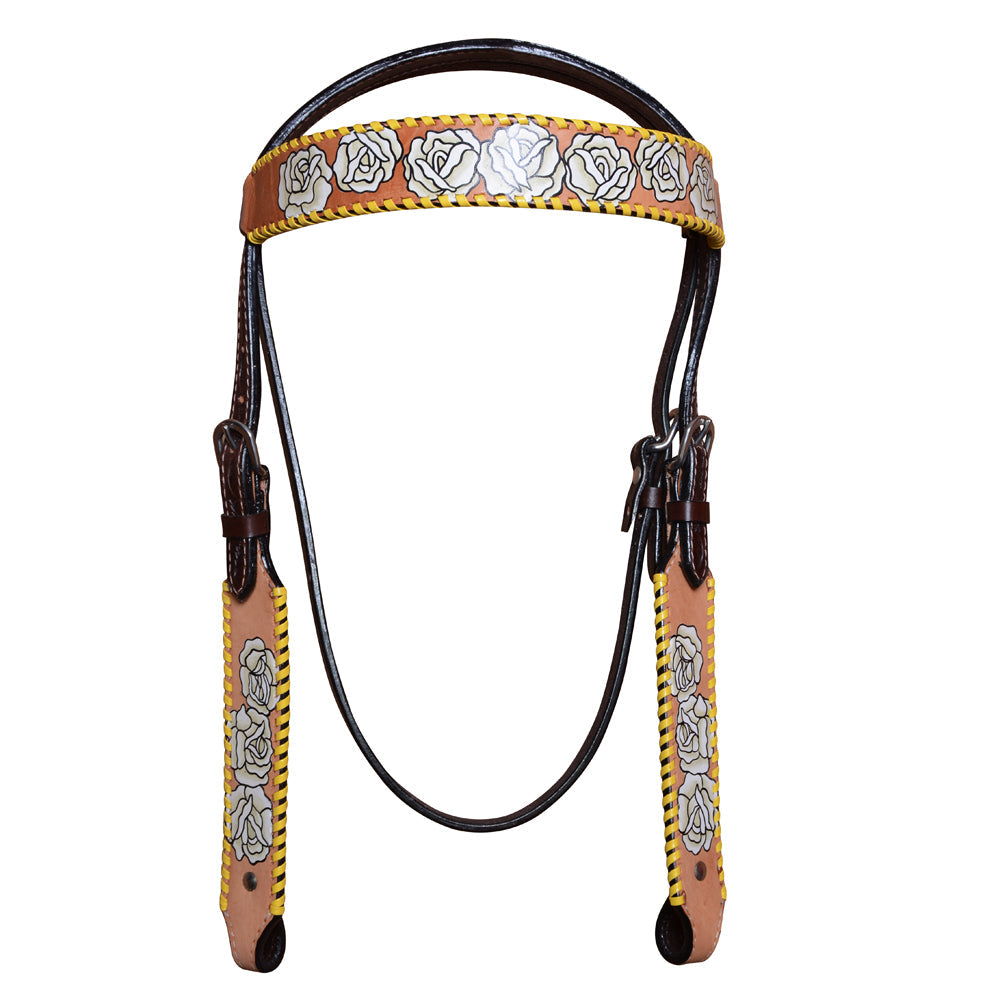 Hilason Western Horse Headstall Bridle American Leather Fringes