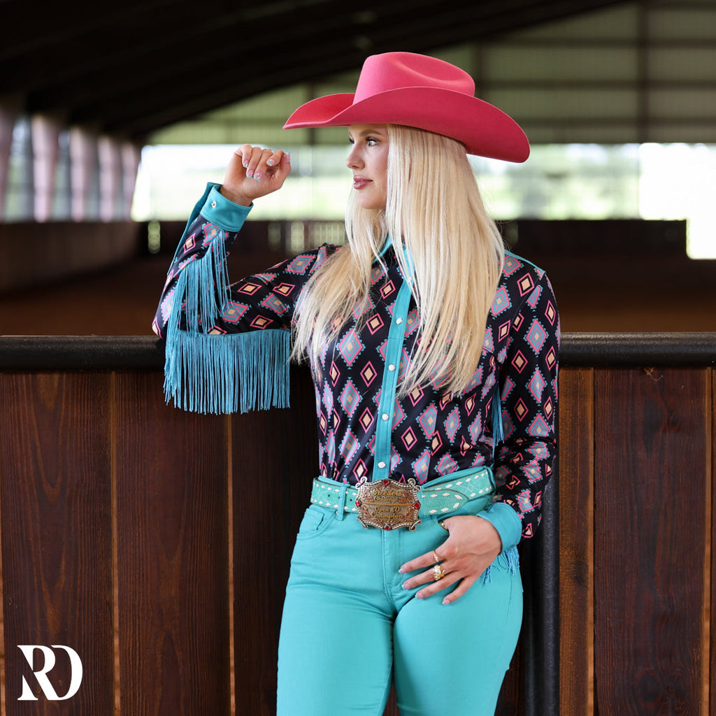90s THROWBACK FRINGE RODEO PERFORMANCE RODEO SHIRT