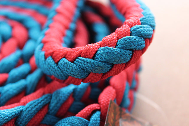 1" X 8Ft Hilason Braided Poly Barrel Reins Horse Racing Flat Grip Knots