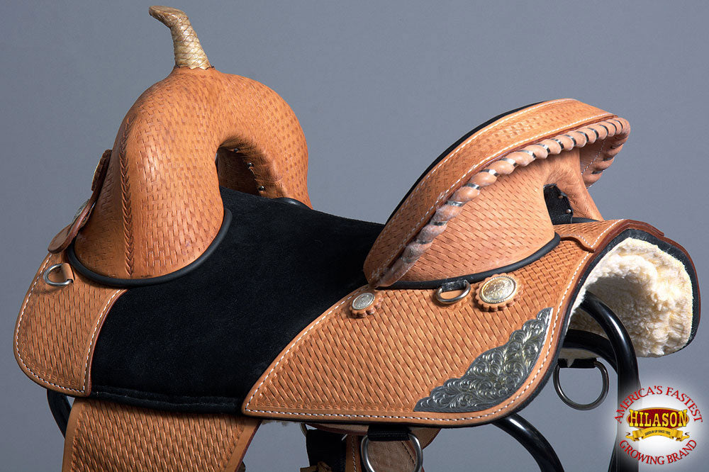 Hilason Western Horse Treeless Trail Barrel Saddle American Leather