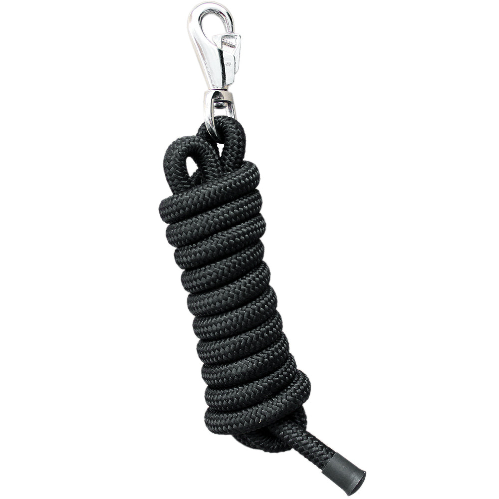Horse Roping Lead Rope Riding Poly Blue Black White 1/4"X8 Ft Snaps