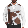 Baha Ranch Cowhide Print Men's Western Vest - Style D3074366