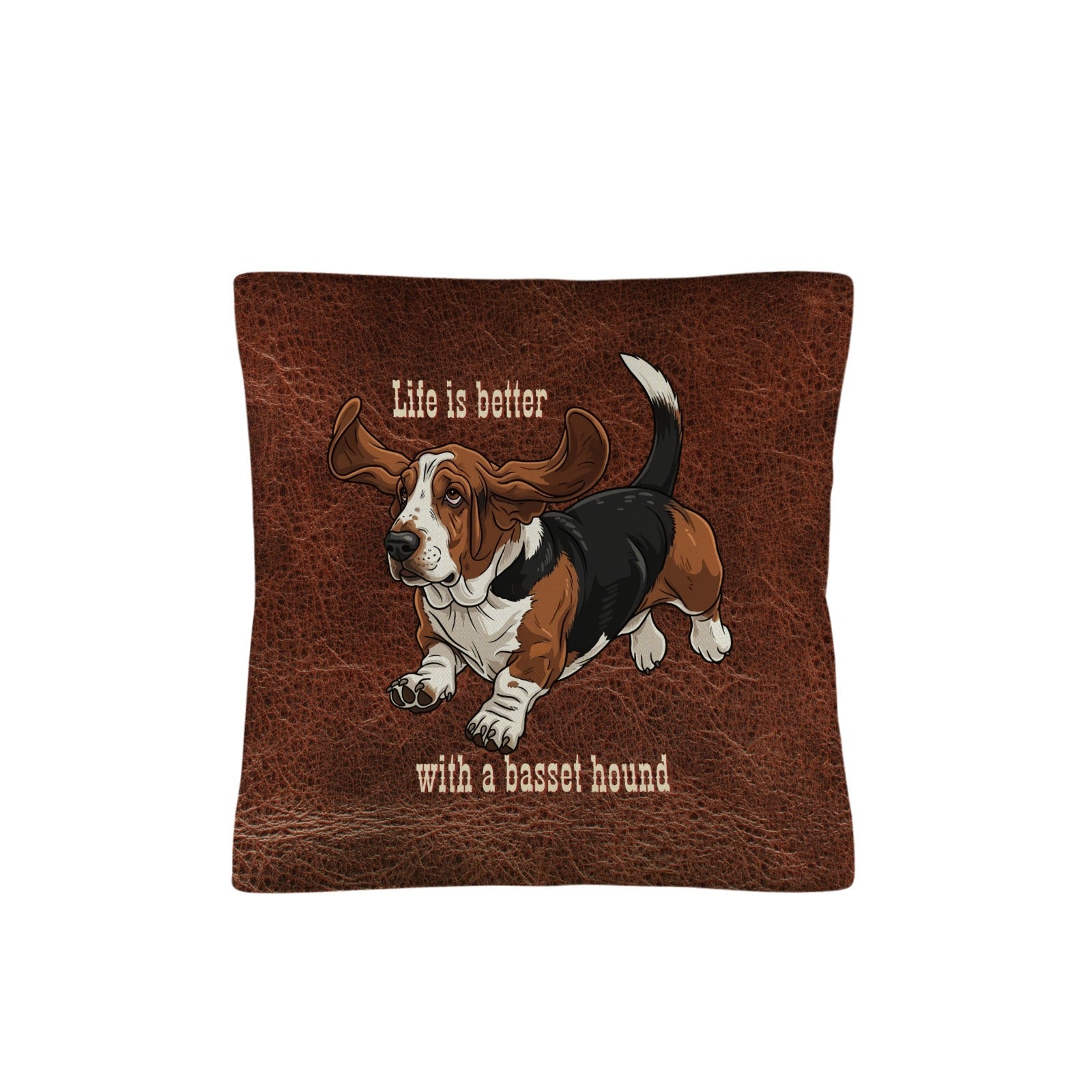 Baha Ranch Basset Hound Life is Better Throw Pillow Case Made in America by Baha Ranch Western Wear - product image 2