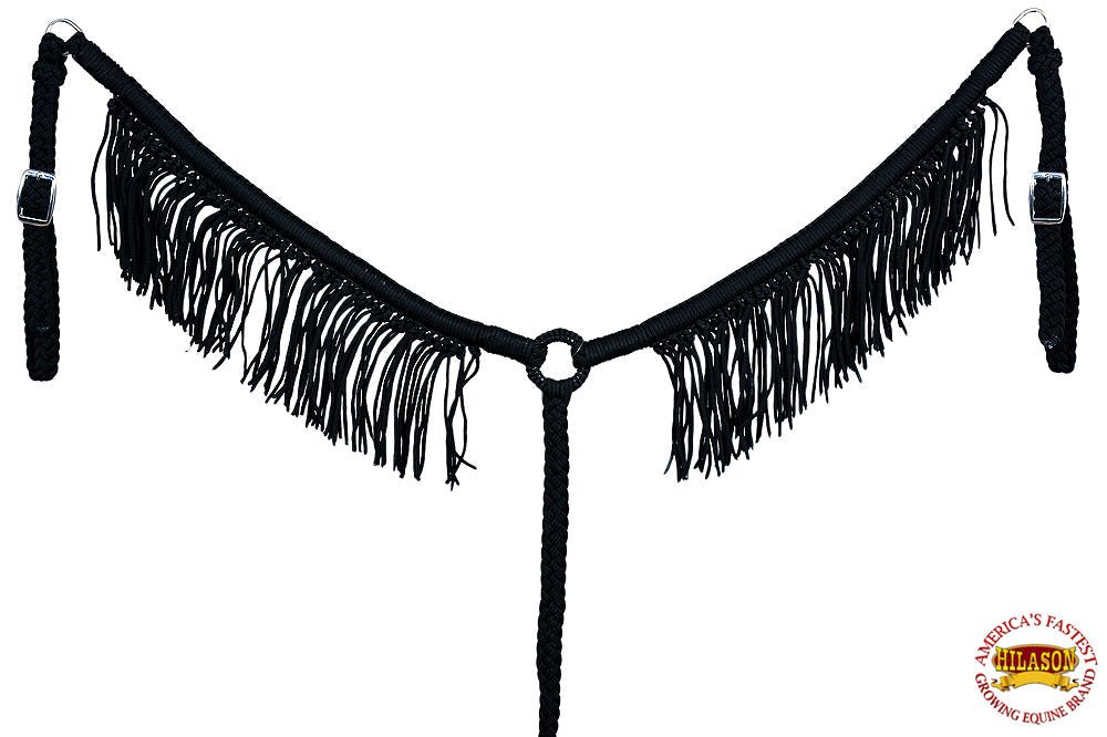 Hilason Horse Breast Collar – Flat Braided Paracord with Fringes