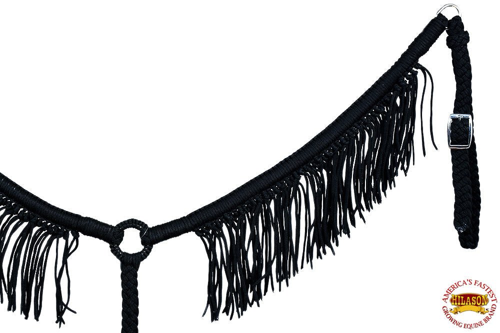 Hilason Horse Breast Collar – Flat Braided Paracord with Fringes