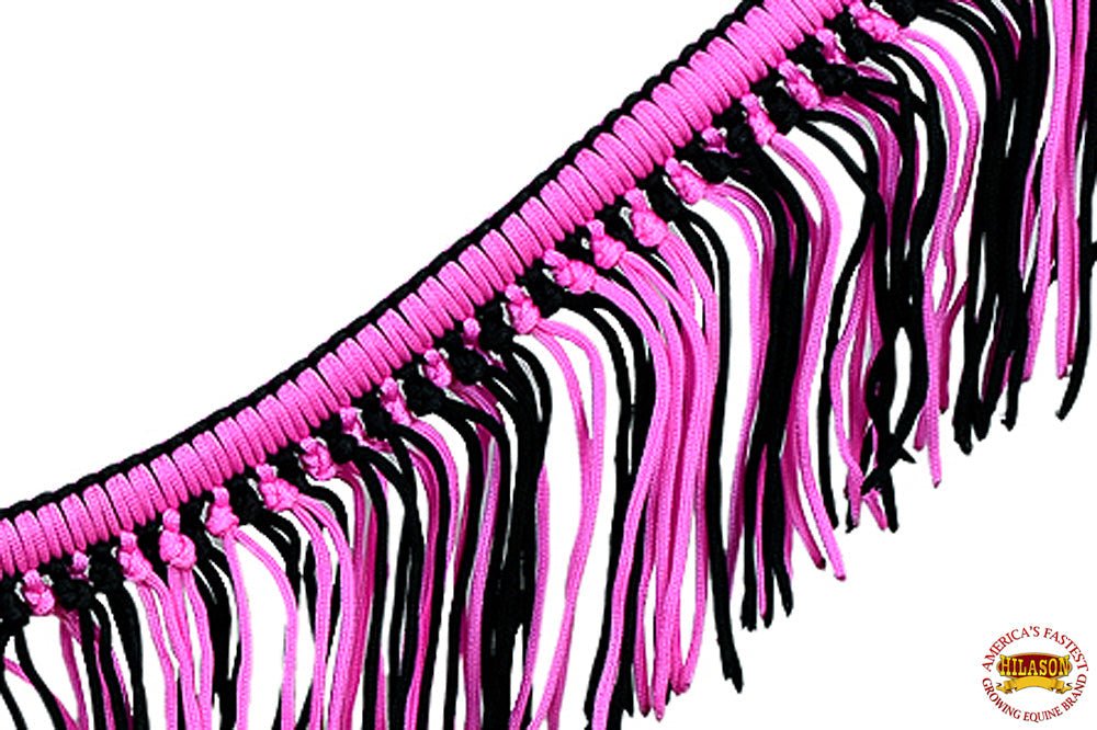 Horse Breast Collar Flat Braided Paracord With Fringes By Hilason