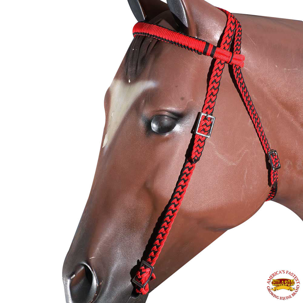 Horse Bridle Headstall Flat Braided Paracord By Hilason