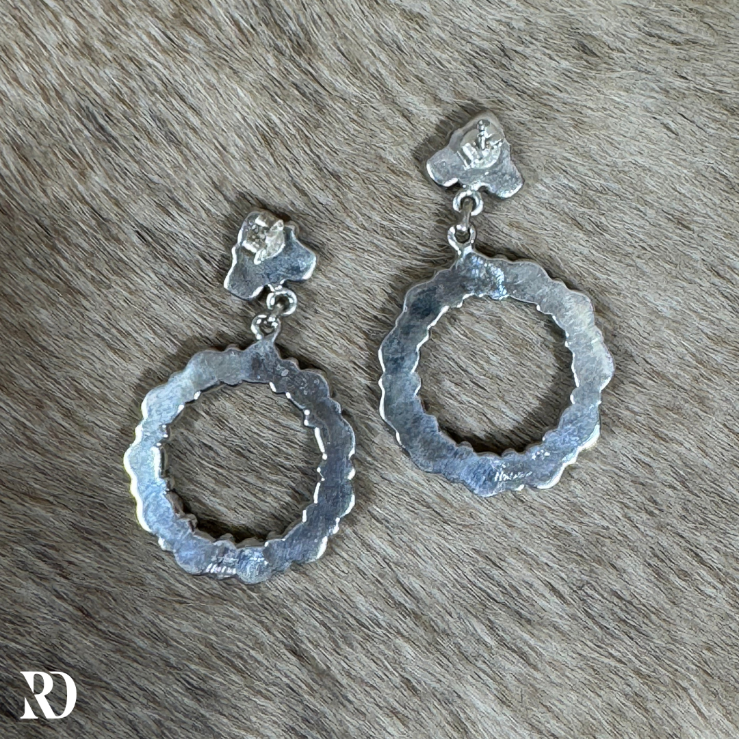 Hada Collection Authentic Kingman Turquoise Earrings — view 4