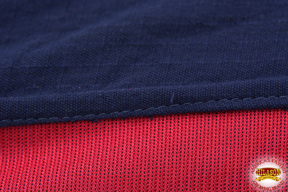 Hilason Western Horse Light Weight Comfort Durable Poly Fly Sheet Navy Blue & Red