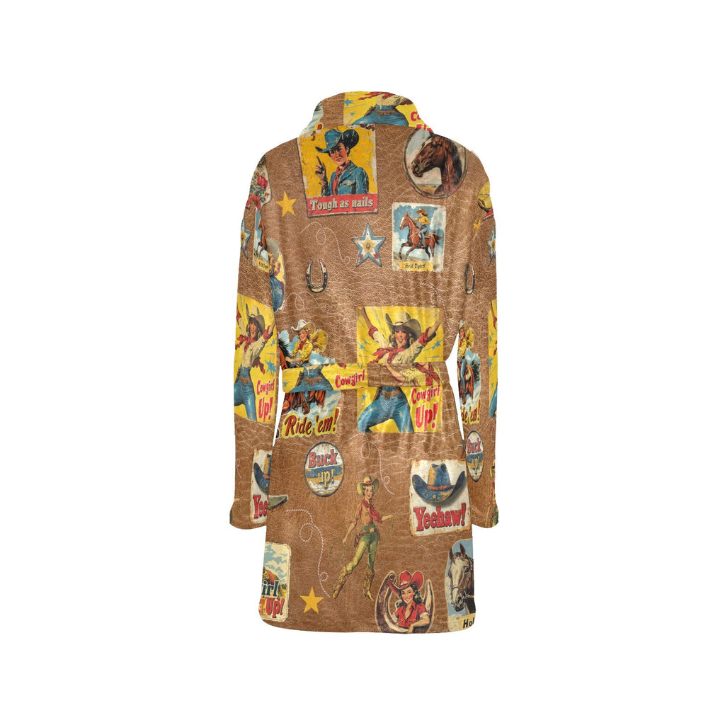 Baha Ranch Vintage Cowgirl Collage Bath Robe by Baha Ranch Western Wear - product image 4