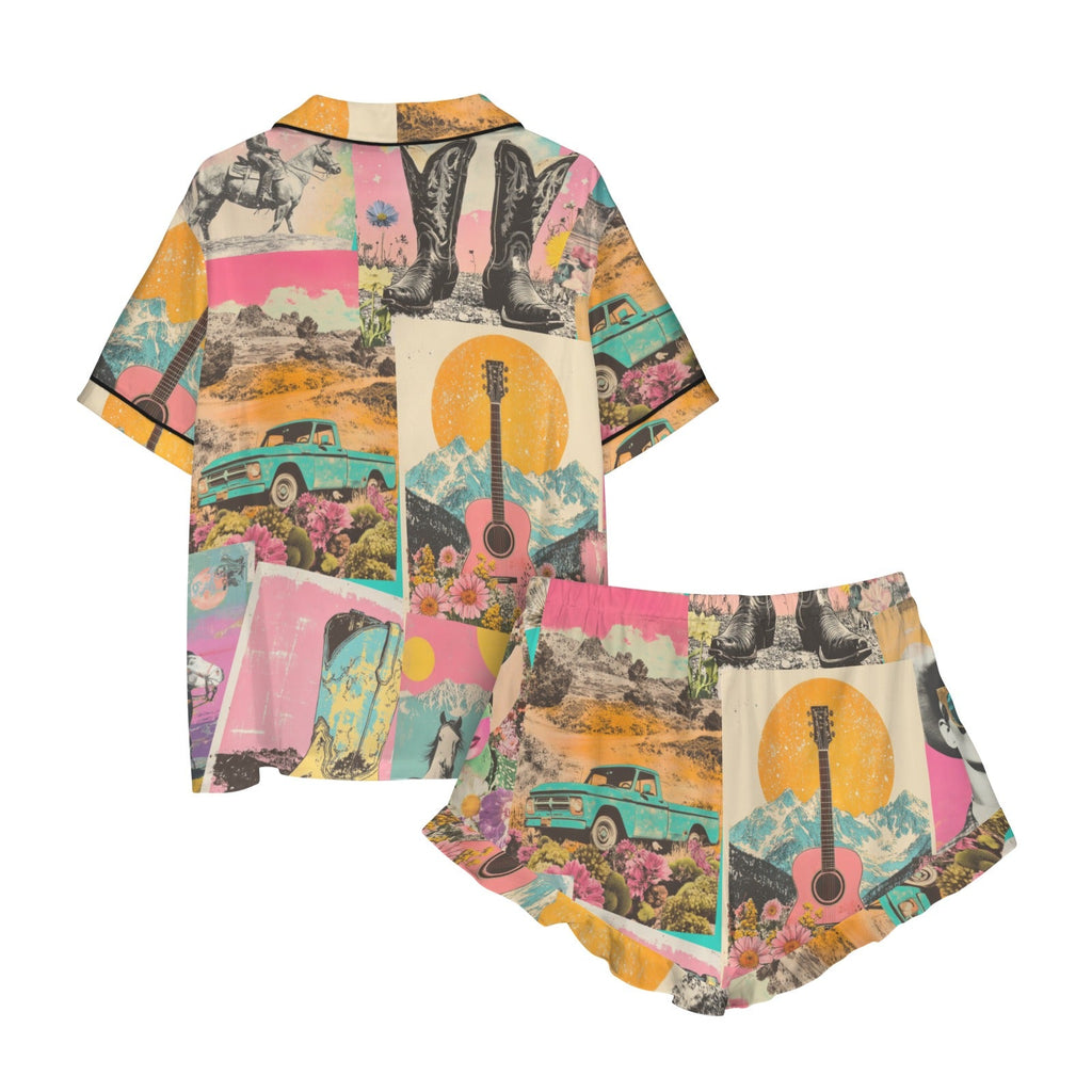 Baha Ranch Retro Pop Western Satin Pajama Set by Baha Ranch Western Wear - product image 8