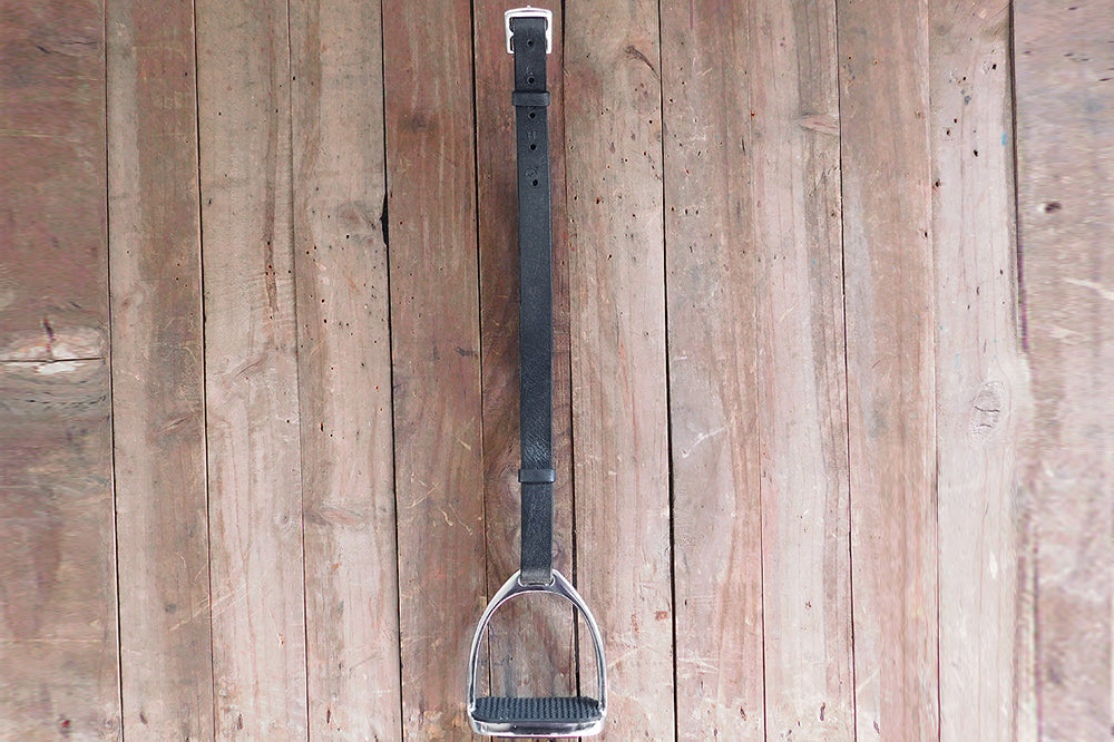 Hilason All English Saddle Leather Stirrup Black With Pair