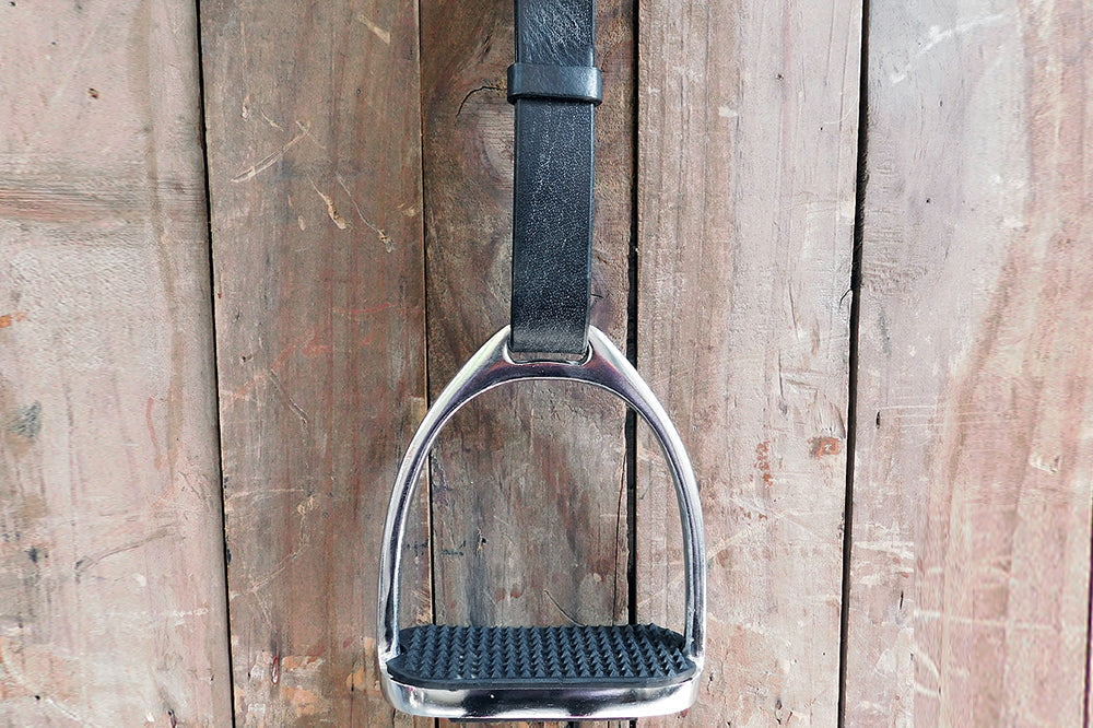Hilason All English Saddle Leather Stirrup Black With Pair