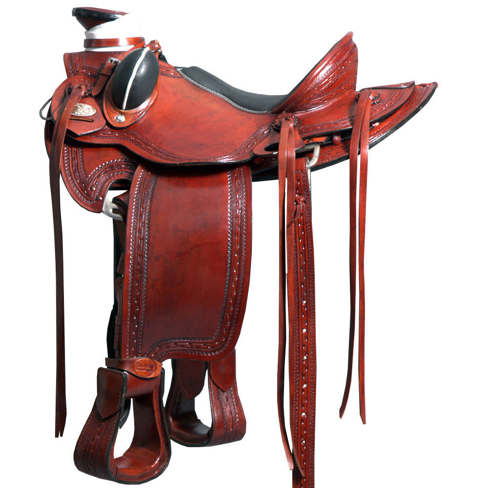 Western Horse Wade Saddle American Leather Ranch Roping Mahogany