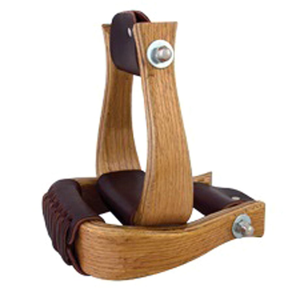 Hilason Western Tack Saddle Horse Wood Bell Stirrups Pair