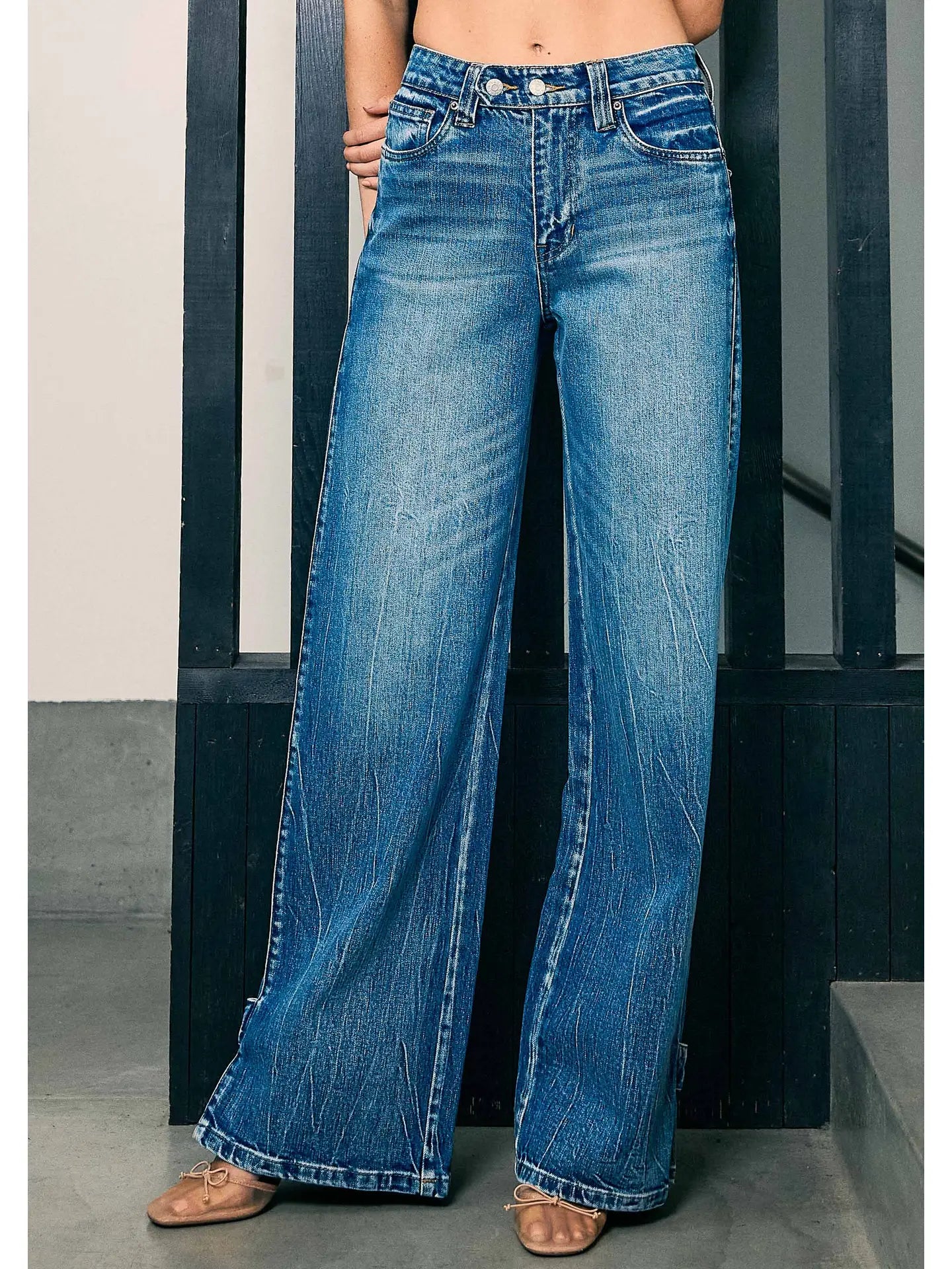 Dakota Palazzo Wide Leg Denim | Jeans